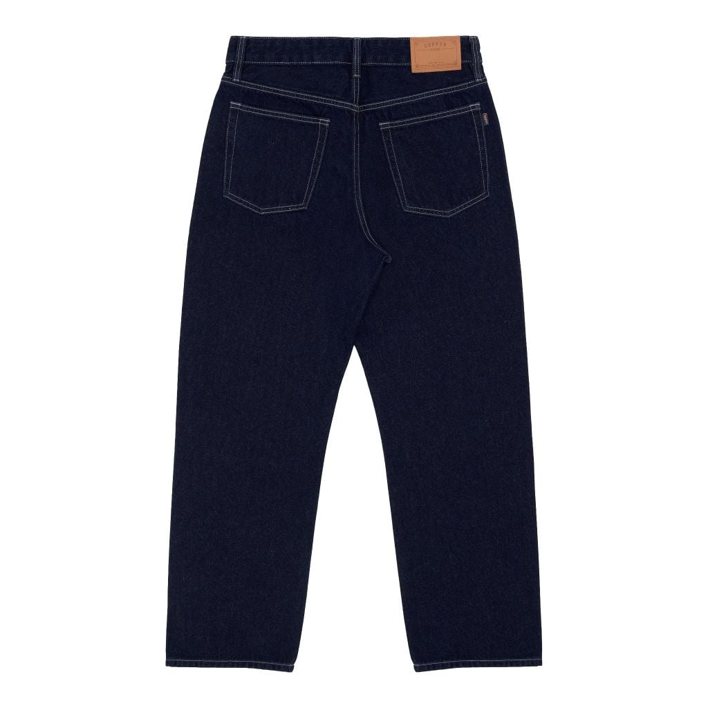 Straight - 12 Oz - Indigo / Grey sewing thread  - One Washed Denim Pants (Chỉ xám)