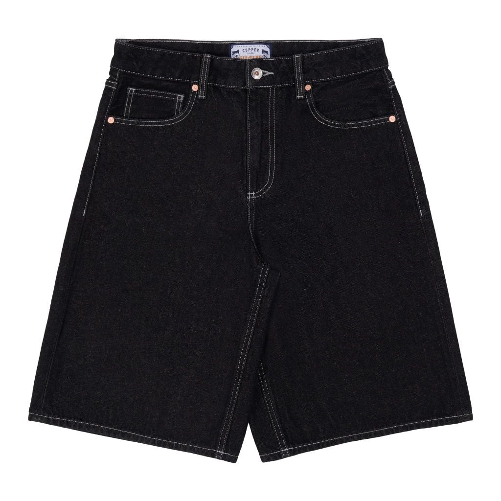 Short - 12 Oz - Black - One Washed Denim Pants