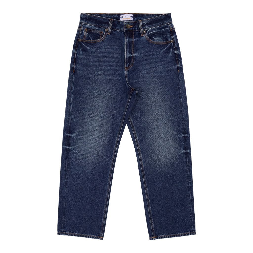 Straight - 12 Oz - Mid Blue - Washed Denim Pants