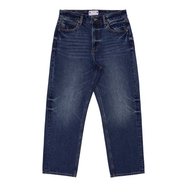  Straight - 12 Oz - Mid Blue - Washed Denim Pants 