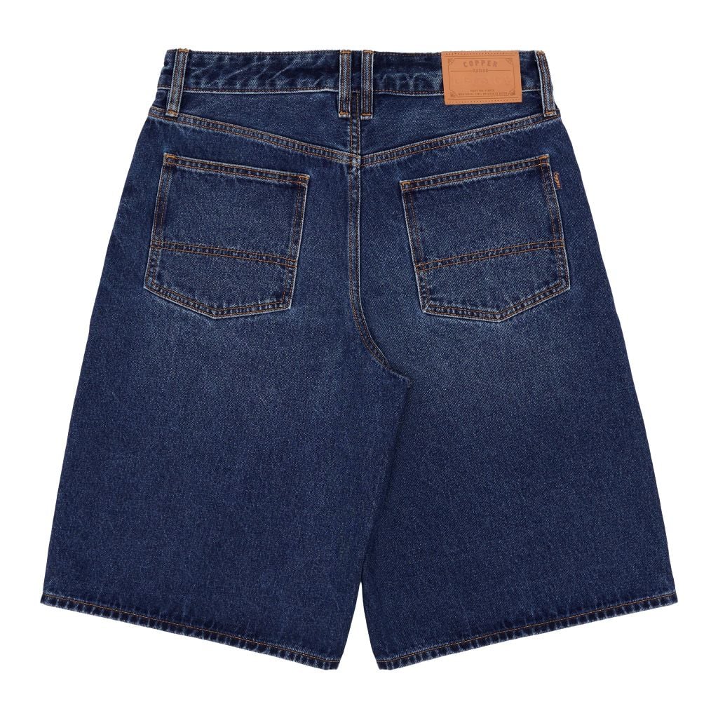Short - 12 Oz - Mid Blue - Washed Denim Pants