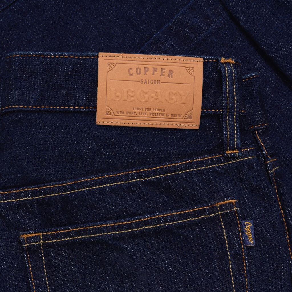 Straight - 12 Oz - Indigo / Yellow sewing thread  - One Washed Denim Pants (Chỉ vàng)