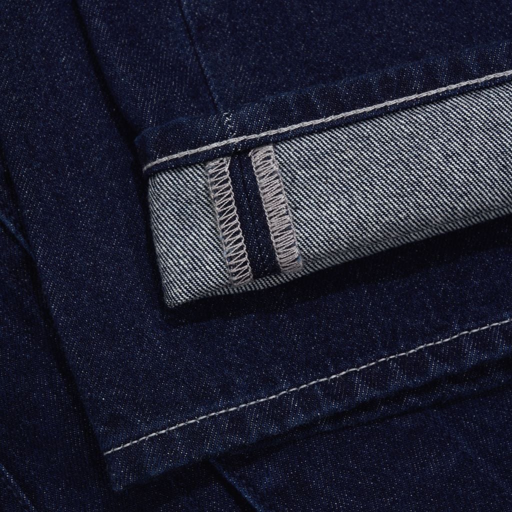 Straight - 12 Oz - Indigo / Grey sewing thread  - One Washed Denim Pants (Chỉ xám)