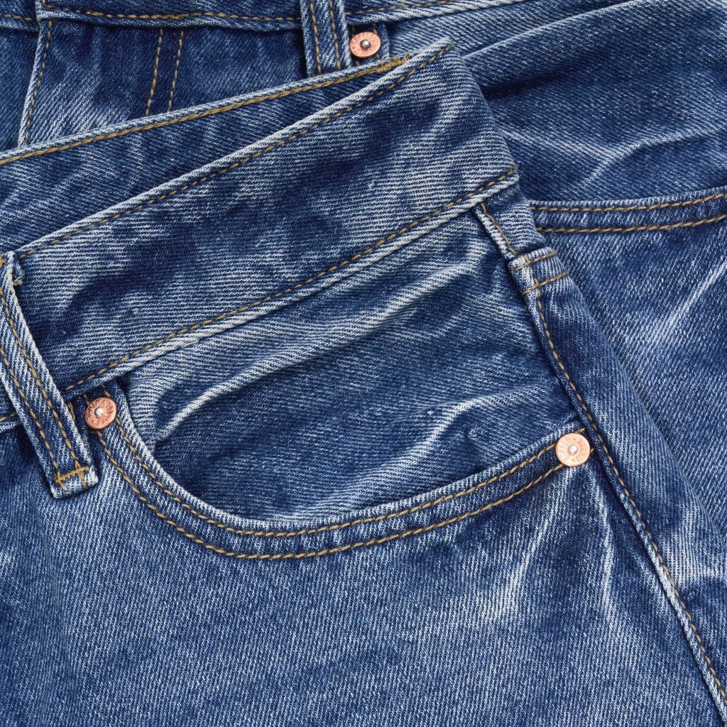 Short - 12 Oz - Light Blue - Washed Denim Pants