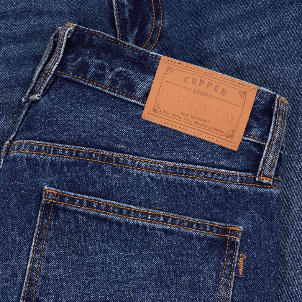 Short - 12 Oz - Mid Blue - Washed Denim Pants