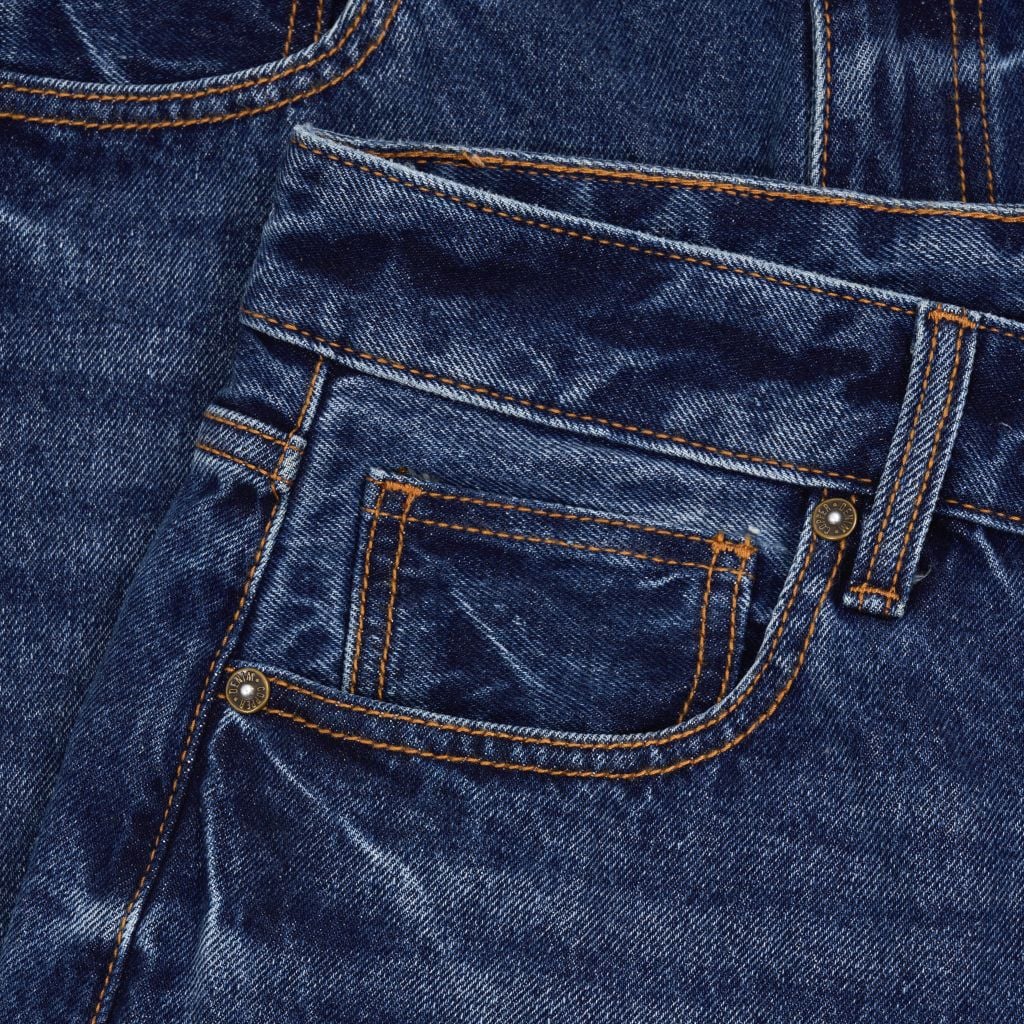 Straight - 12 Oz - Mid Blue - Washed Denim Pants