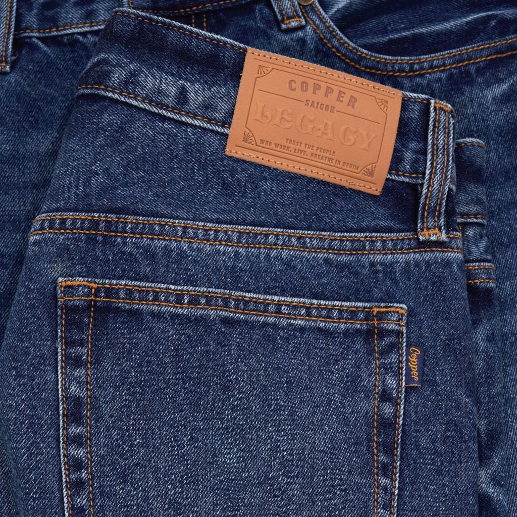 Straight - 12 Oz - Mid Blue - Washed Denim Pants