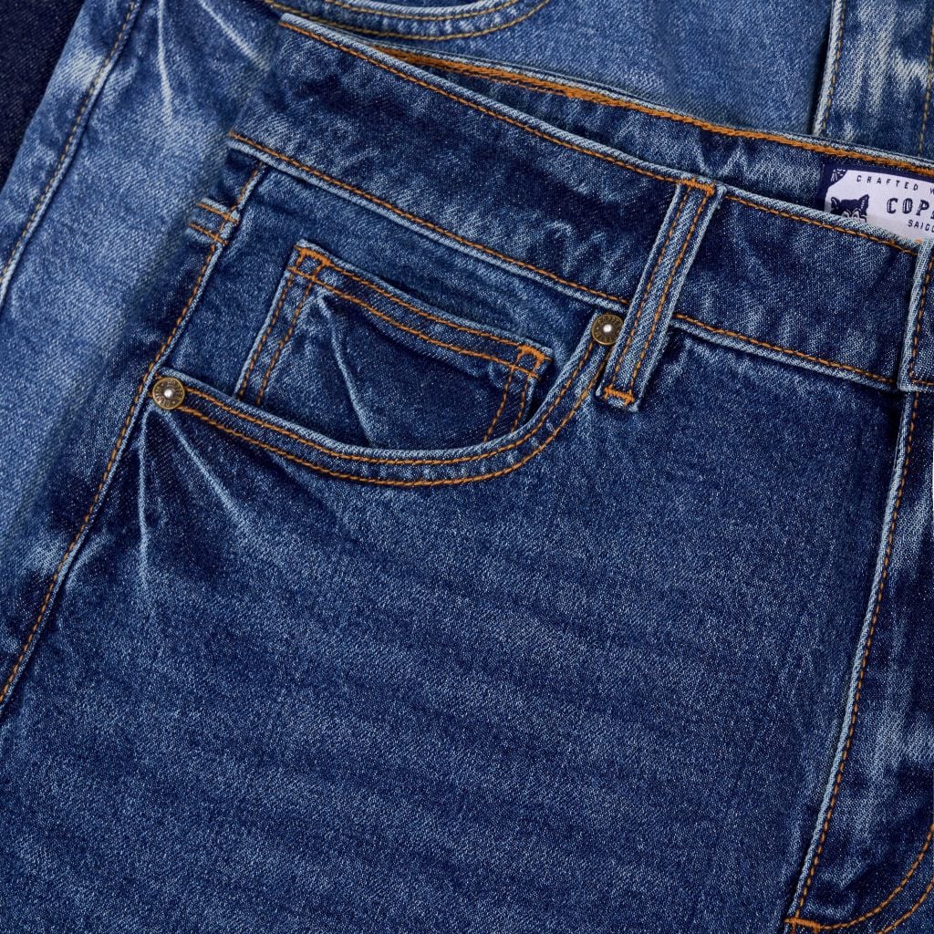OG Slim - 12.5 Oz - Mid Blue - Washed Denim Pants
