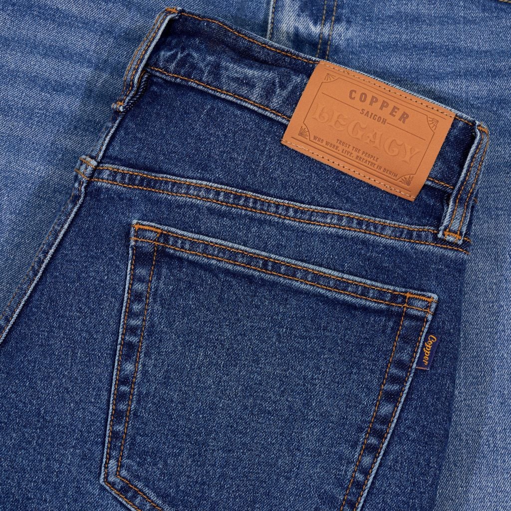 OG Slim - 12.5 Oz - Mid Blue - Washed Denim Pants