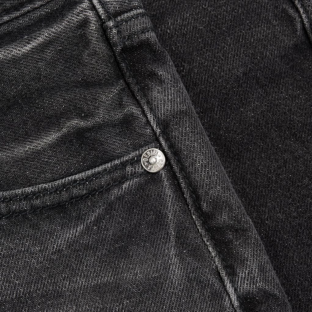 Straight - 12 Oz - Stone grey - Washed Denim Pants