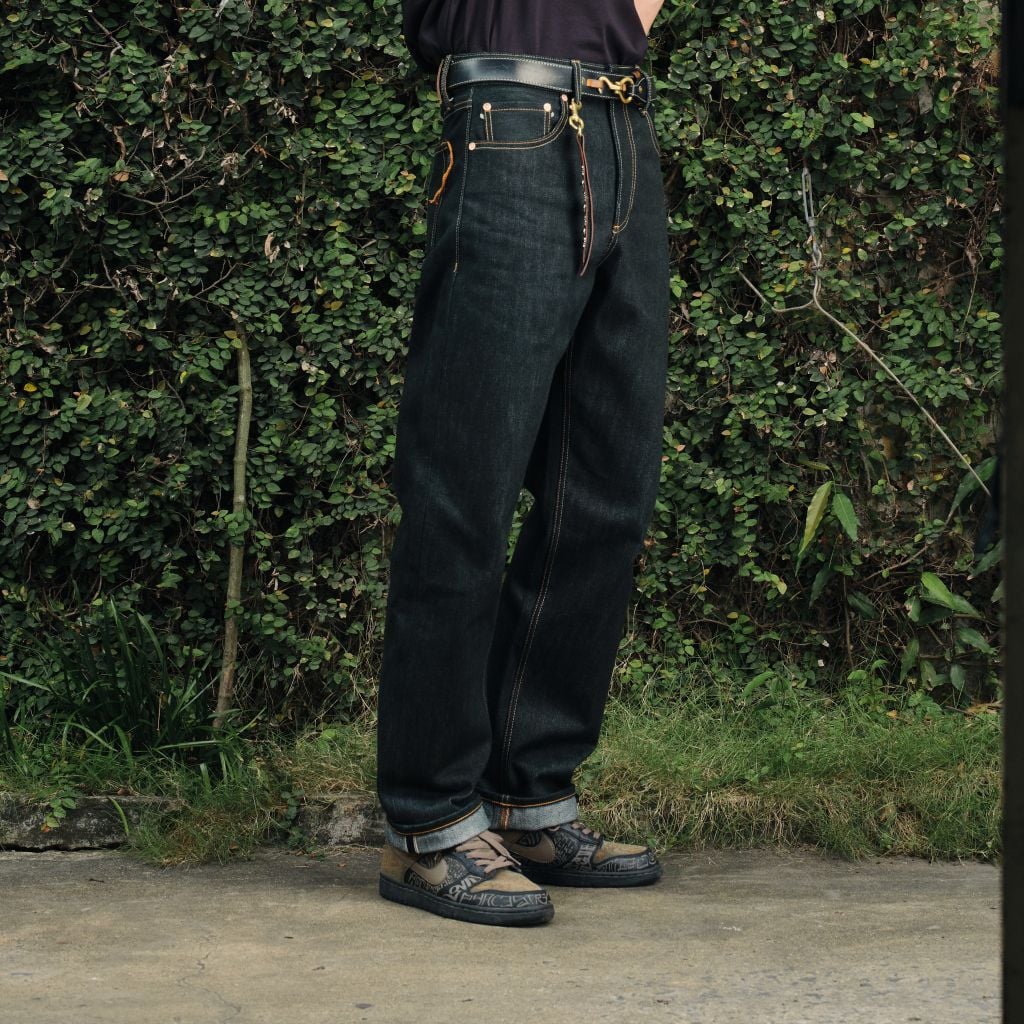 Straight - 20 Oz - Green Cast Slub - Raw Selvedge Denim Pants