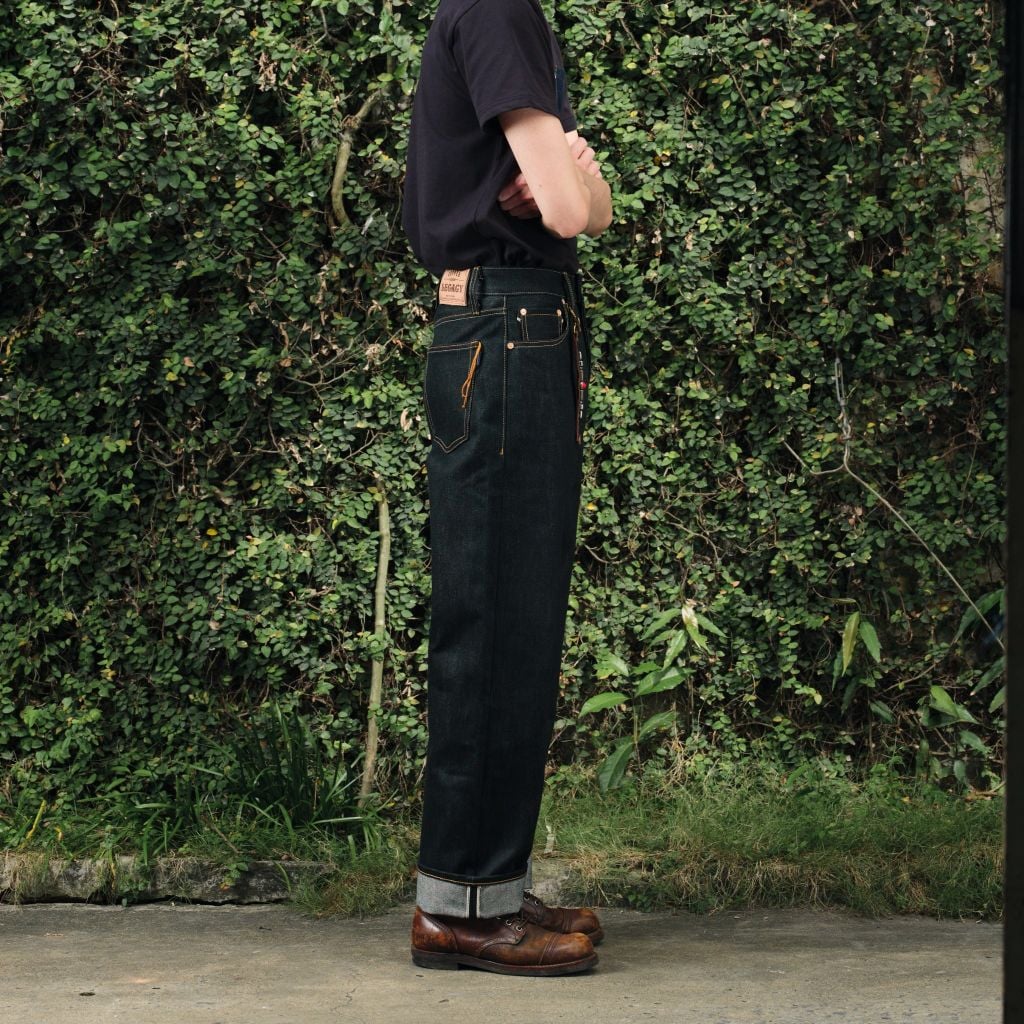 Relax - 20 Oz - Green Cast Slub - Raw Selvedge Denim Pants