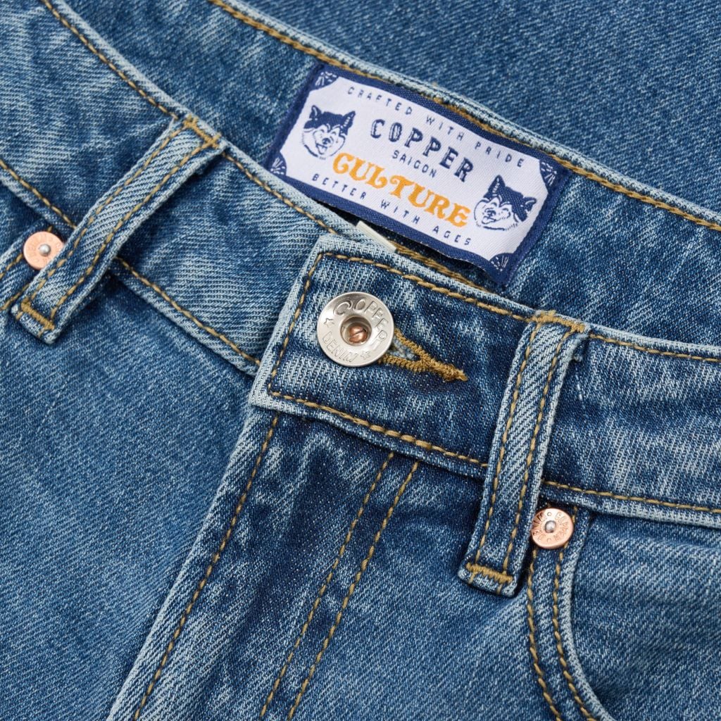 [QUẦN NỮ] Relax – 12 Oz – Light Blue - Washed Denim Women’s Pants