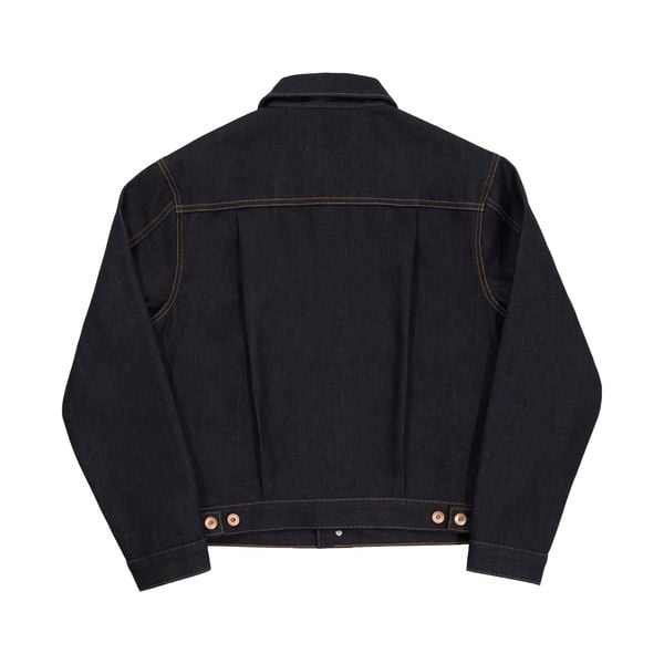  Type II - 14.5 Oz - Diamond Blue / Yellow sewing thread - Raw Selvedge Denim Jacket 