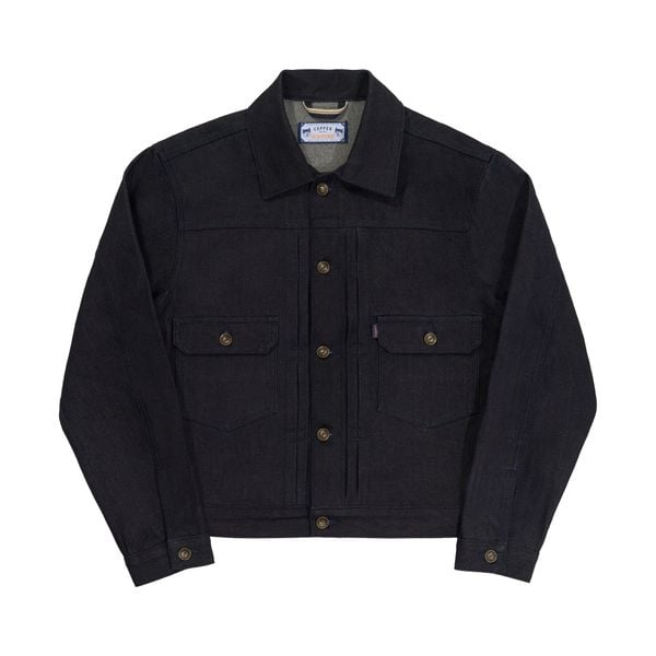  Type II - 14.5 Oz - Diamond Blue / Navy sewing thread - Raw Selvedge Denim Jacket 