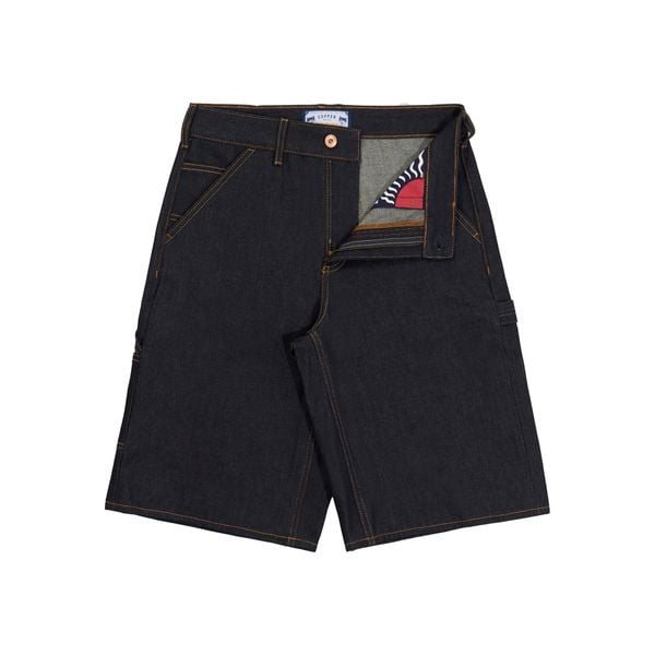  Work Short - 14.5 Oz - Diamond Blue - Raw Selvedge Denim Pants 