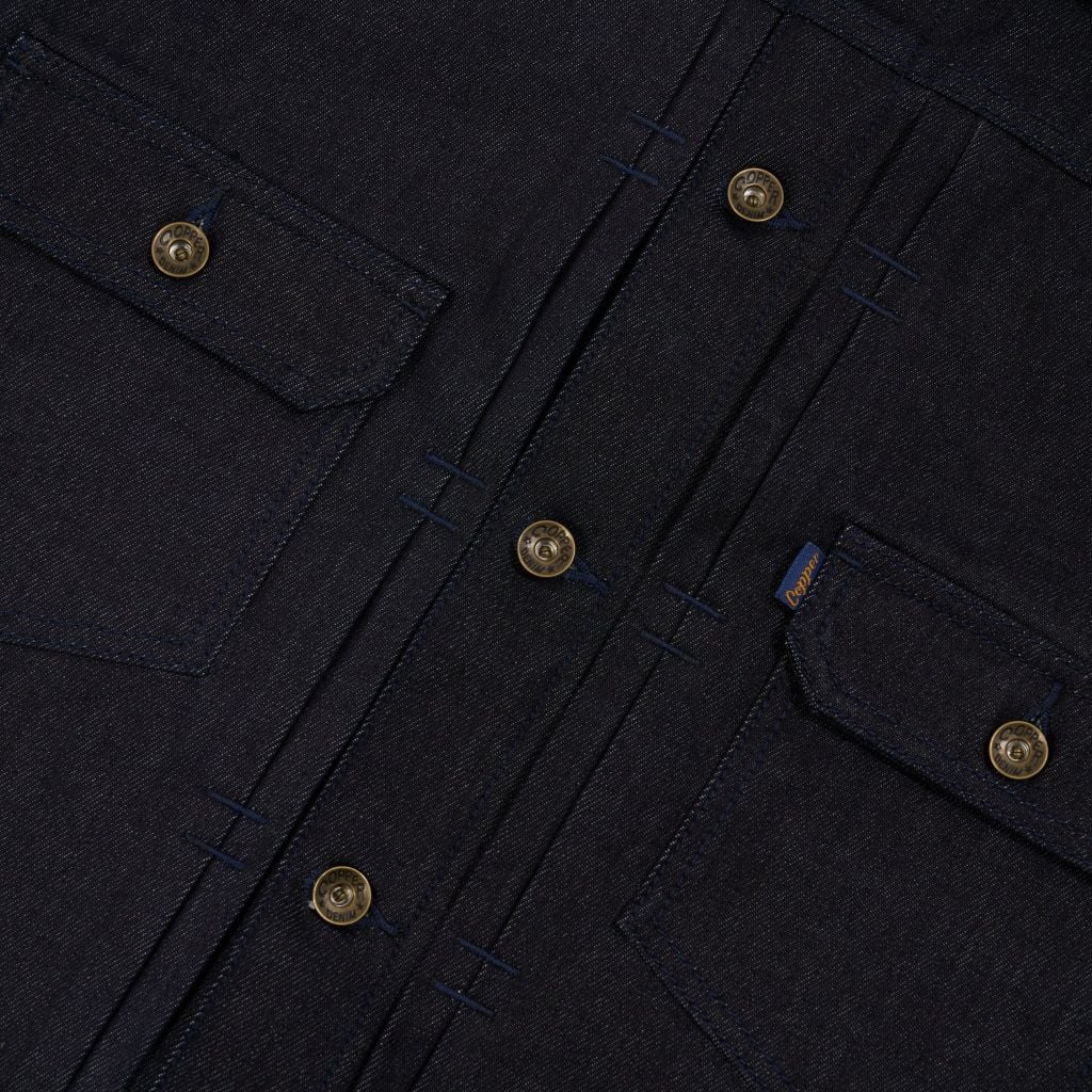 Type II - 14.5 Oz - Diamond Blue / Navy sewing thread - Raw Selvedge Denim Jacket