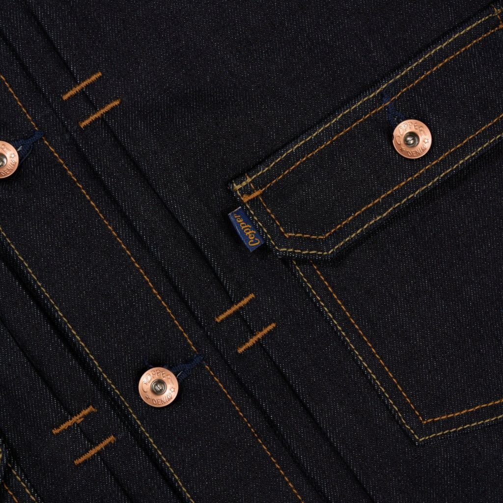 Type II - 14.5 Oz - Diamond Blue / Yellow sewing thread - Raw Selvedge Denim Jacket