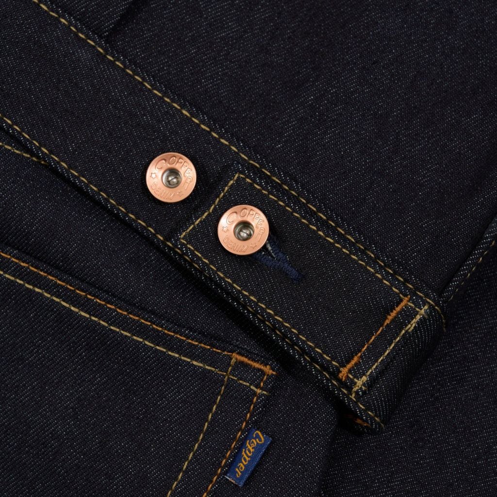 Type II - 14.5 Oz - Diamond Blue / Yellow sewing thread - Raw Selvedge Denim Jacket