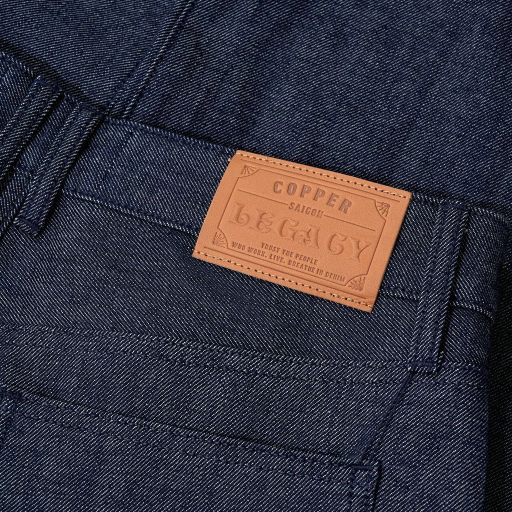Relax  - 14 Oz - Awaji – Raw Pink Selvedge Denim Pants - TÚI XÉO