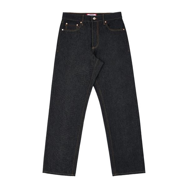  Straight  - 13.5 Oz - Dark Indigo - Button Fly - Raw Selvedge Denim Pants 