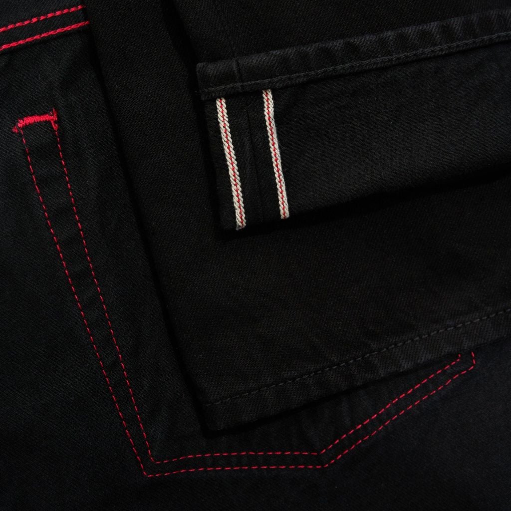Straight – 15 Oz – All Black Slub - One Washed Selvedge Denim Pants