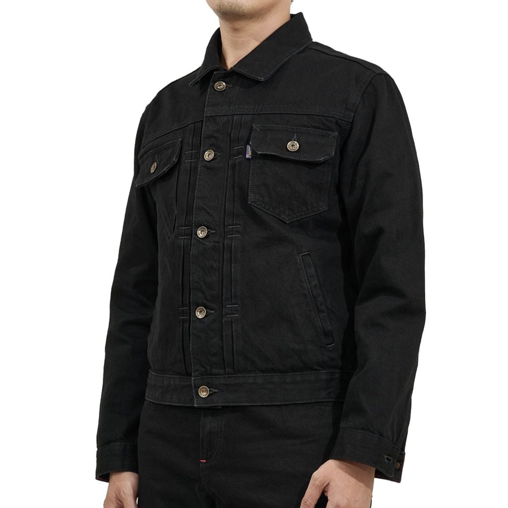 Type II – 15 Oz – All Black Slub - One Washed Selvedge Denim Jacket
