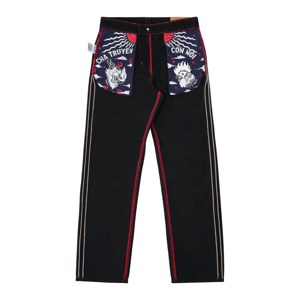 Straight – 15 Oz – All Black Slub - One Washed Selvedge Denim Pants