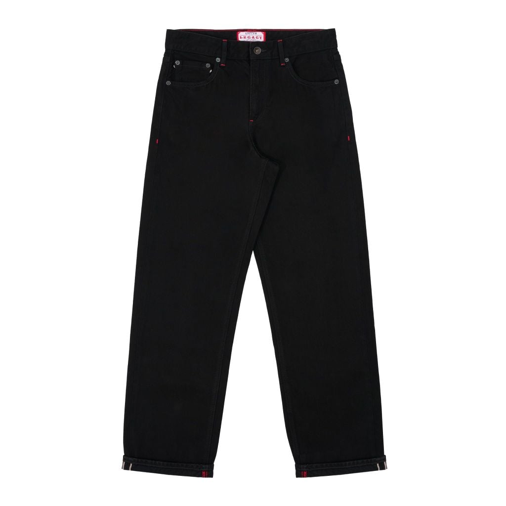 Straight – 15 Oz – All Black Slub - One Washed Selvedge Denim Pants