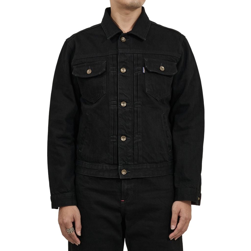 Type II – 15 Oz – All Black Slub - One Washed Selvedge Denim Jacket
