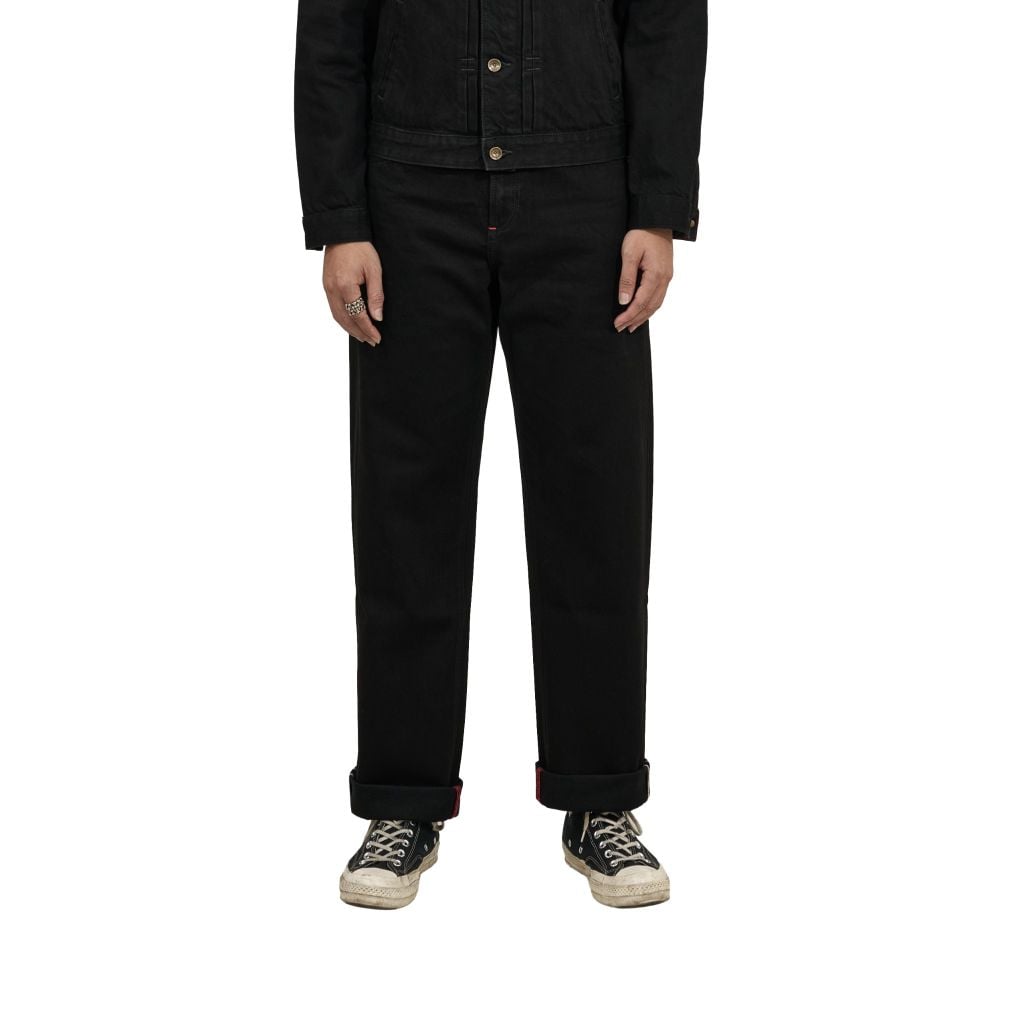 Straight – 15 Oz – All Black Slub - One Washed Selvedge Denim Pants