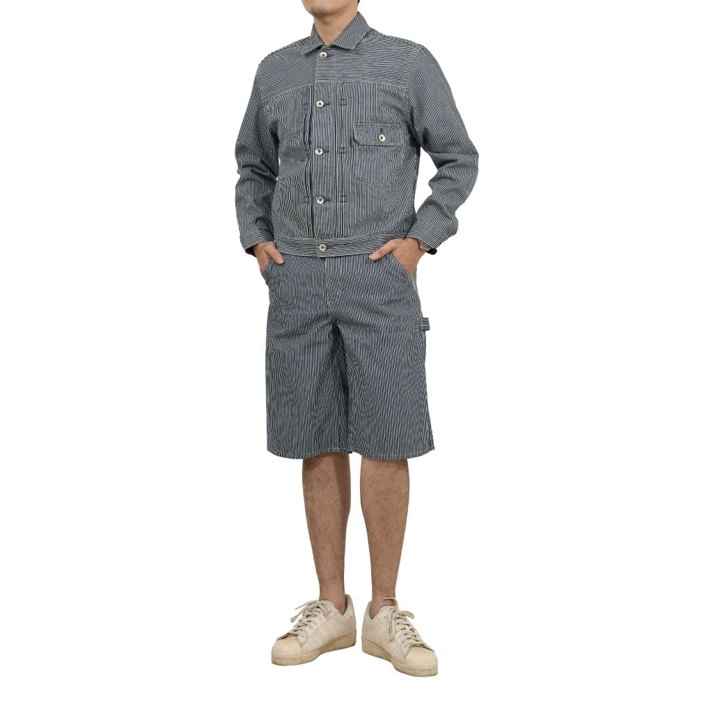 Work Short - 11 Oz – HICKORY Stripe – One washed Denim