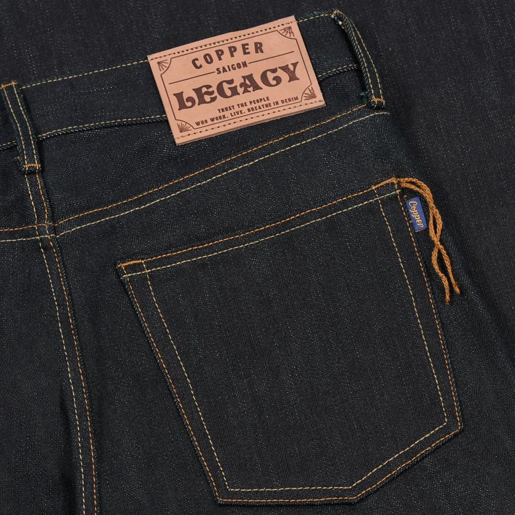 Straight - 20 Oz - Green Cast Slub - Raw Selvedge Denim Pants