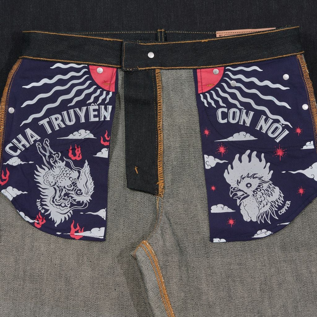 Relax - 20 Oz - Green Cast Slub - Raw Selvedge Denim Pants