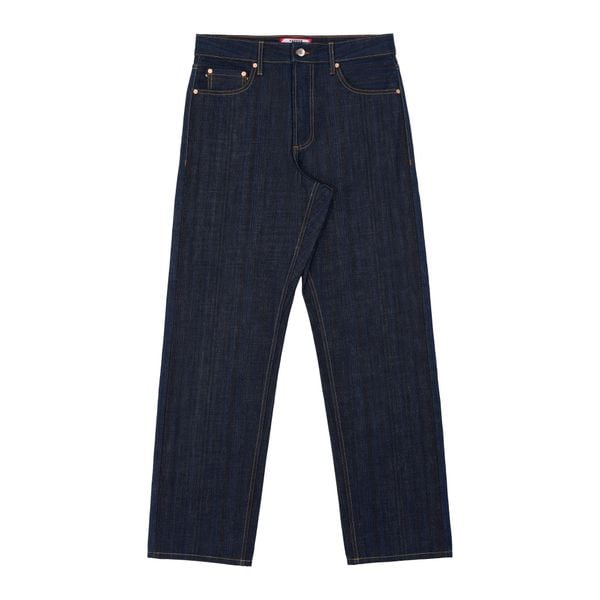  Straight  - 17 Oz - Blue Tech - Button Fly - Raw Selvedge Denim Pants 