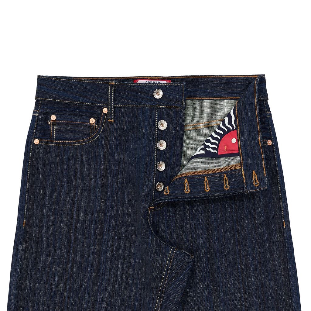 Straight  - 17 Oz - Blue Tech - Button Fly - Raw Selvedge Denim Pants