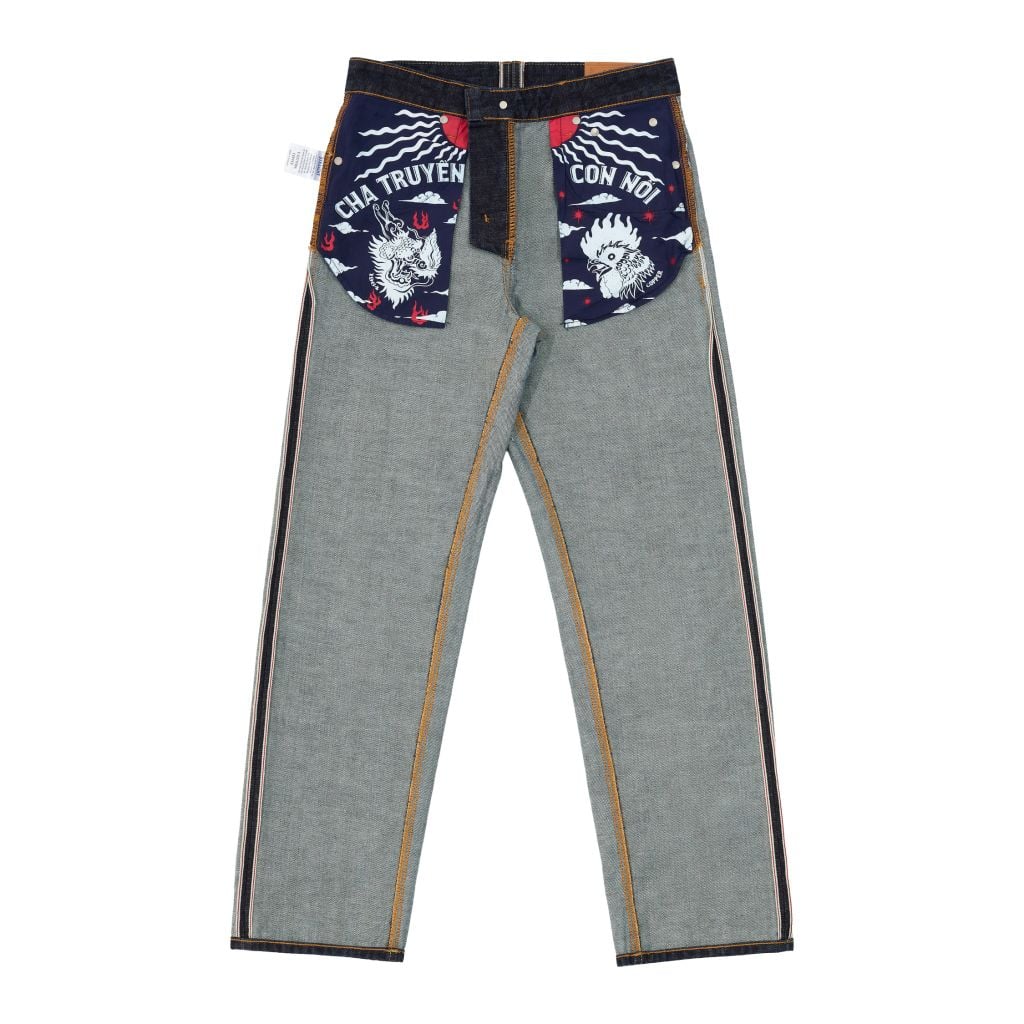 Straight - 14.5 Oz - Heaven Blue – One Washed Selvedge Denim Pants