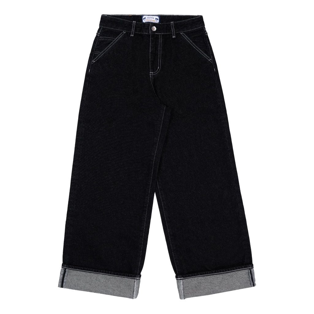 [QUẦN NỮ] Relax - 12oz - Black - One Washed Denim Pants - TÚI XÉO