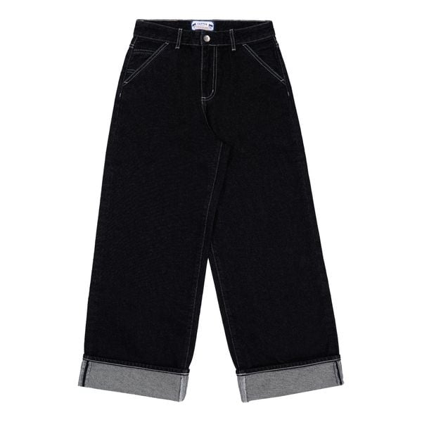  [QUẦN NỮ] Relax - 12oz - Black - One Washed Denim Pants - TÚI XÉO 