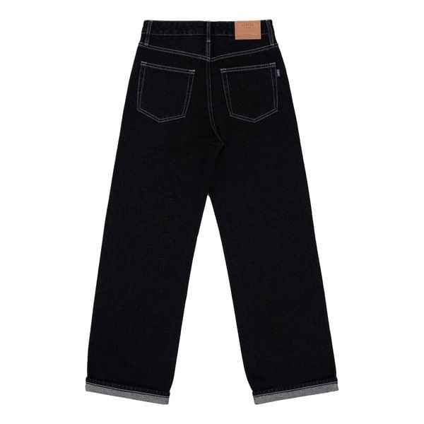  [QUẦN NỮ] Straight - 12oz - Black - One Washed Denim Pants 
