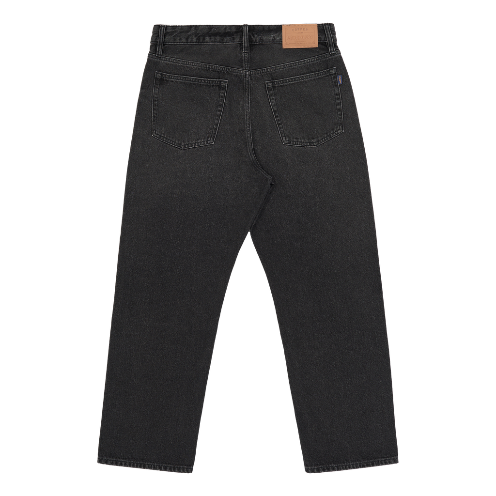Straight - 12 Oz - Dark Grey - Washed Denim Pants