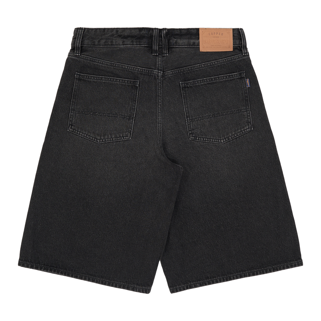 Short - 12 Oz - Dark Grey - Washed Denim Pants