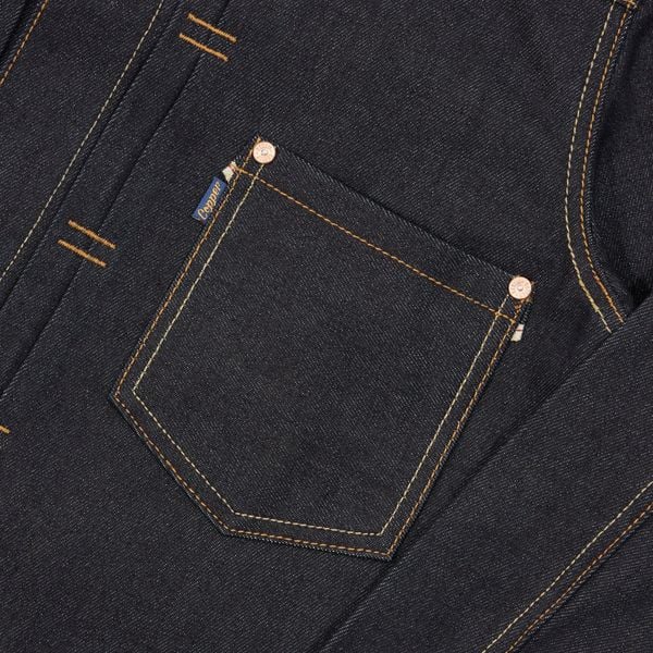  Type I - 14.5 Oz - Diamond Blue - Raw Selvedge Denim Vintage Jacket 