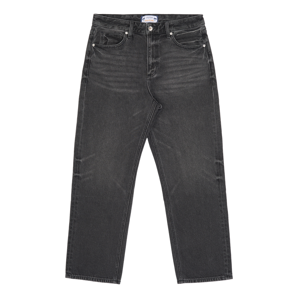 Straight - 12 Oz - Stone grey - Washed Denim Pants
