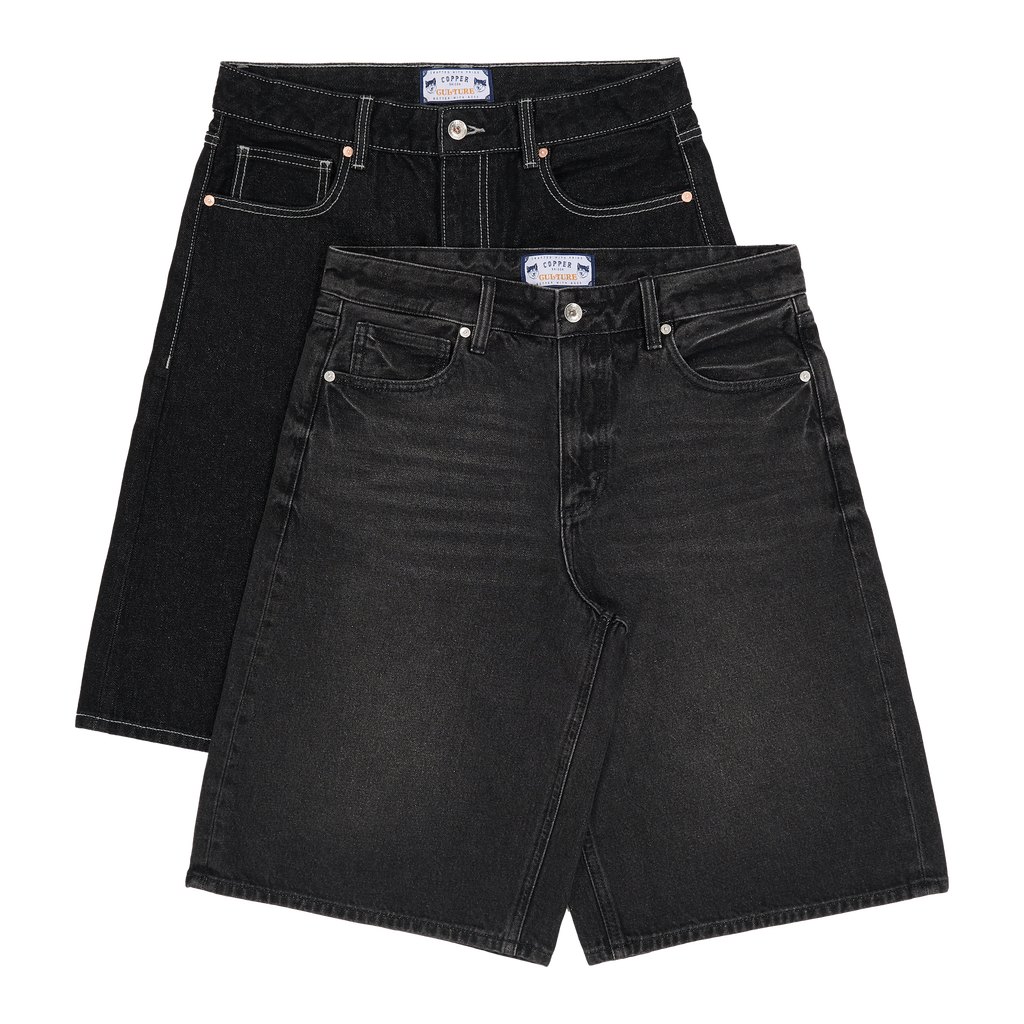 Short - 12 Oz - Dark Grey - Washed Denim Pants