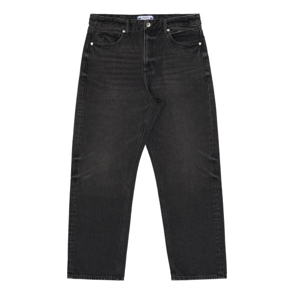  Straight - 12 Oz - Dark Grey - Washed Denim Pants 