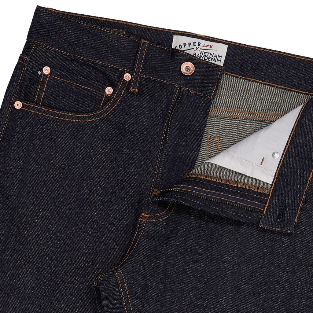 [VNRDxCOPPER] OG Slim - KURABO 13.5 Oz - Prime Blue - Raw Selvedge Denim Pants