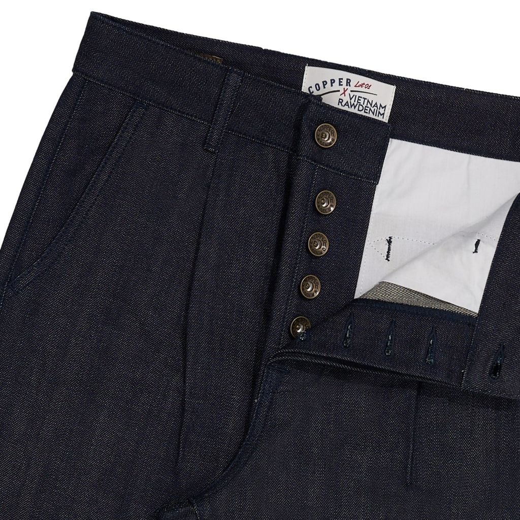 [VNRDxCOPPER] Relax - KURABO 13.5 Oz - Prime Blue - Raw Selvedge Denim Pants