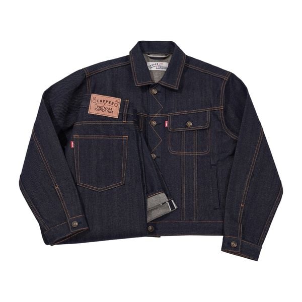  [VNRDxCOPPER] Type III - KURABO 13.5 Oz - Prime Blue - Raw Selvedge Denim Jacket 