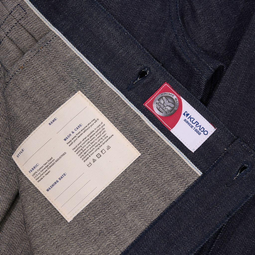 [VNRDxCOPPER] Type II - KURABO 13.5 Oz - Prime Blue - Raw Selvedge Denim Jacket
